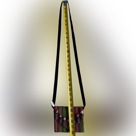 HANDMADE Mexican Guatemalan Worry Doll Coin Purse Bag Handbag Clutch Cross Body - Picture 6 of 17